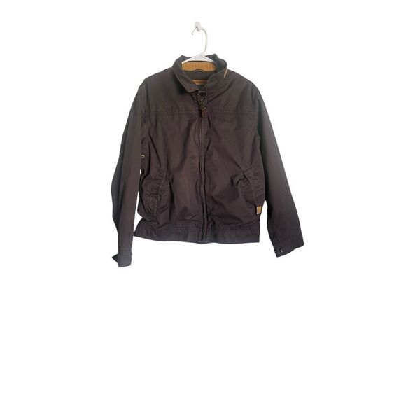 Timberland Mens Brown Long Sleeve Full Zip Front Utility Jacket Size Medium - Picture 2 of 16